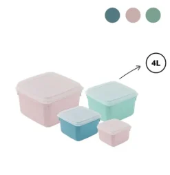 Fiambrera C/Tapa Colors Cuadrada 4L