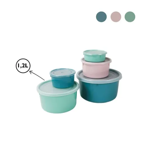 Fiambrera C/Tapa Colors LB 1.2L