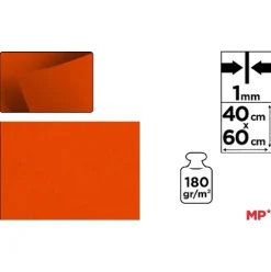 Fieltro 40x60cm Naranja Oscuro