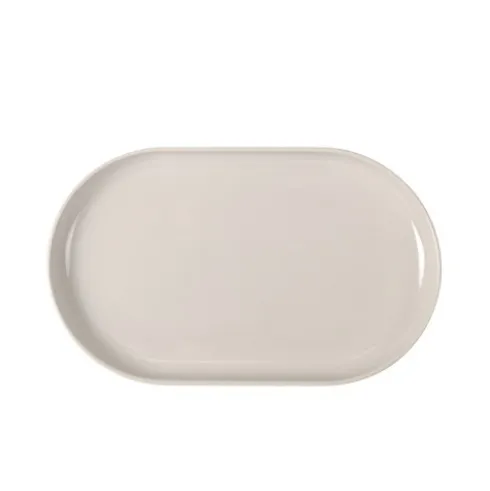 Fuente Ovalada IVORY Nordic Brillo 25x15x2.2cm