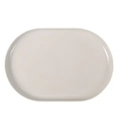Fuente Ovalada IVORY Nordic Brillo 30x20x2.5cm