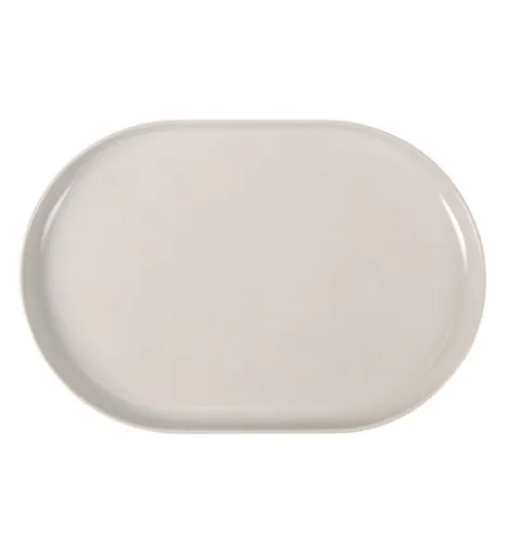 Fuente Ovalada IVORY Nordic Brillo 30x20x2.5cm