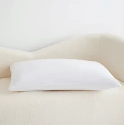 Funda de Almohada Con Cremallera Blanco