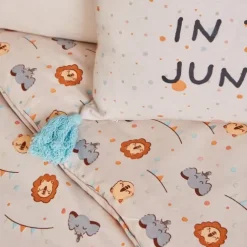 Funda Edredón y Funda Almohada Kids Algodón Jungle Beige