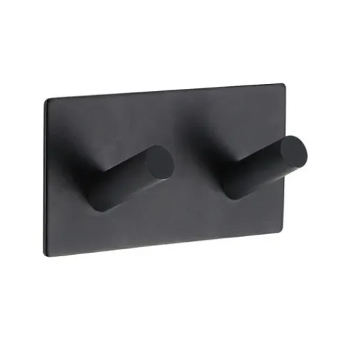Gancho Acero Inoxidable 3M Negro Doble