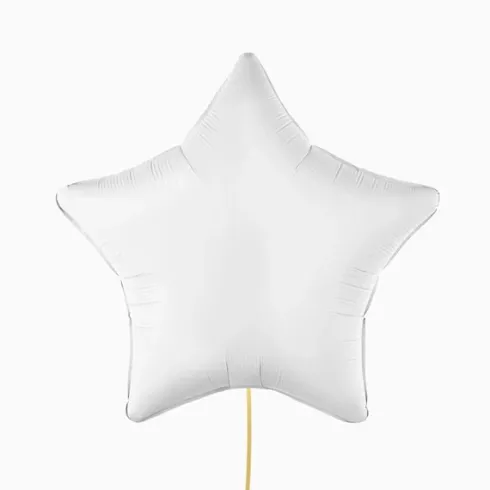 Globo Foil Estrella Mate Blanco 48cm