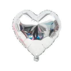 Globo Mylar Corazón Plata 45 cm