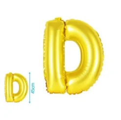 Globo Mylar Letras Oro 45cm