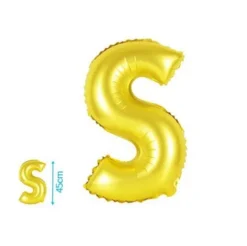 Globo Mylar Letras Oro 45cm