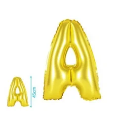 Globo Mylar Letras Oro 45cm
