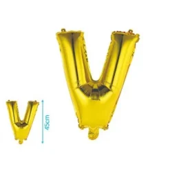 Globo Mylar Letras Oro 45cm