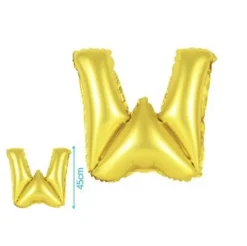 Globo Mylar Letras Oro 45cm