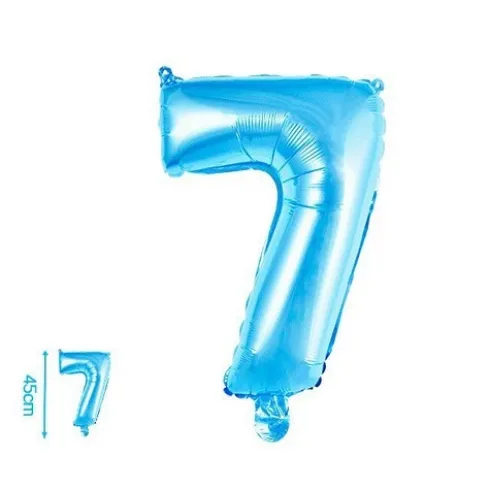 Globo Mylar Números Azul 45cm