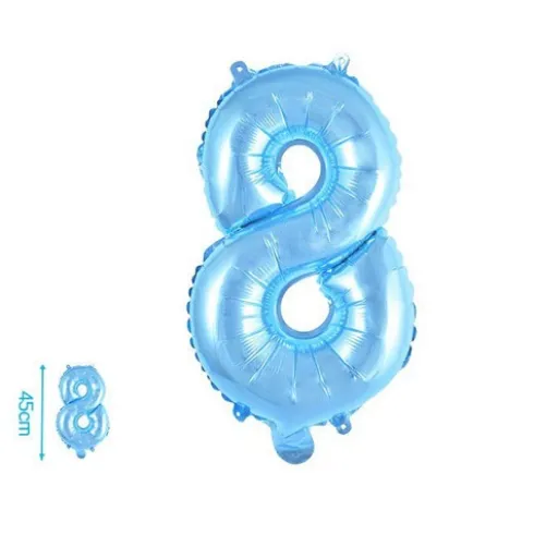 Globo Mylar Números Azul 45cm