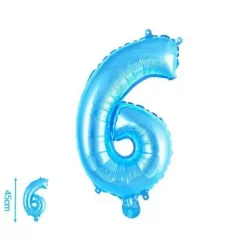 Globo Mylar Números Azul 45cm