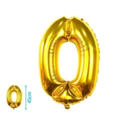 Globo Mylar Números Oro 45cm