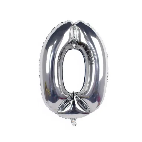 Globo Mylar Números Plata 110cm
