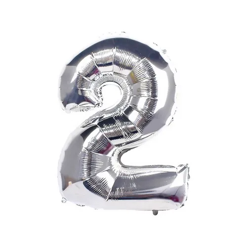Globo Mylar Números Plata 110cm