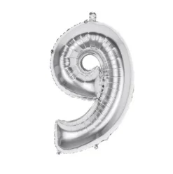 Globo Mylar Números Plata 110cm