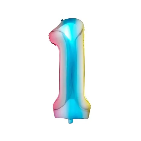 Globo Mylar Números Rosa/Azul 110cm