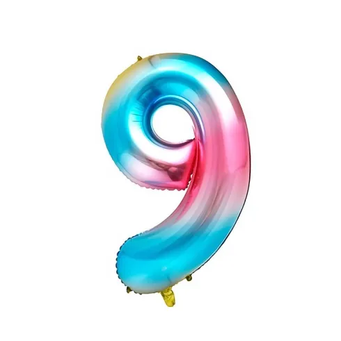 Globo Mylar Números Rosa/Azul 110cm