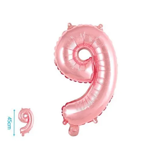 Globo Mylar Números Rosa 45cm