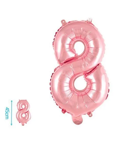 Globo Mylar Números Rosa 45cm