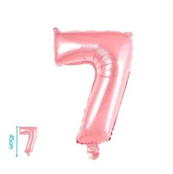 Globo Mylar Números Rosa 45cm