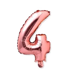 Globo Mylar Números Rosa Oro 110cm