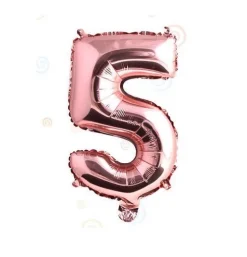 Globo Mylar Números Rosa Oro 110cm