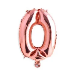 Globo Mylar Números Rosa Oro 45cm