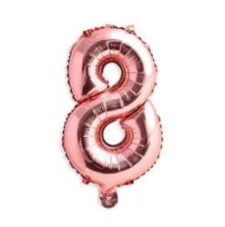 Globo Mylar Números Rosa Oro 45cm