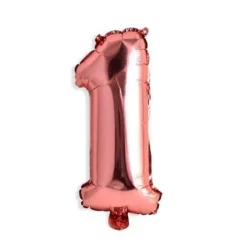 Globo Mylar Números Rosa Oro 45cm