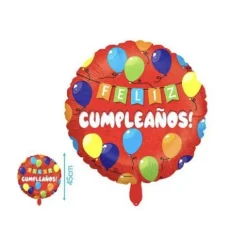 Globo Mylar Redondo Cumpleaños