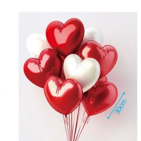 Globos Látex Corazones 25cm