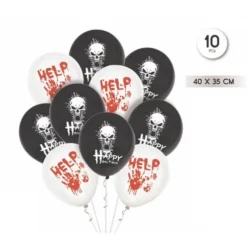 Globos Látex Halloween Surtidos 10pcs