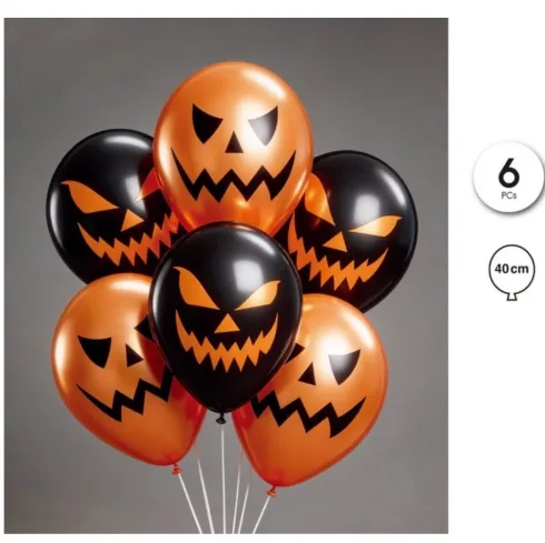 Globos Látex Halloween Surtidos 6pcs