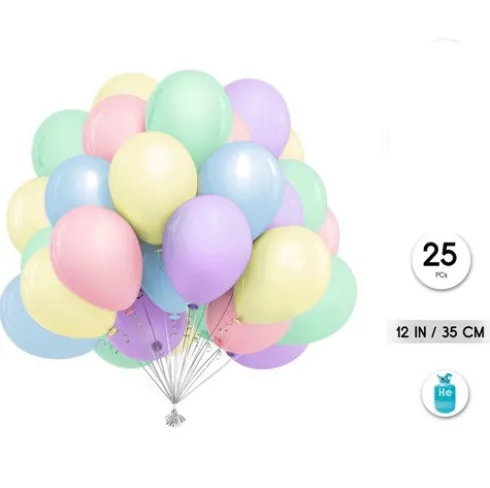 Globos Látex Pastel 30cm 25pcs