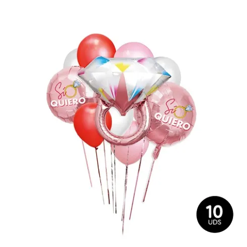 Globos Mylar Anillo 10pcs