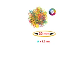 Gomas Elásticas Nº3 1.5x30mm Colores