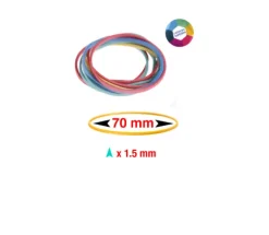 Gomas Elásticas Nº7 1.5x70mm Colores