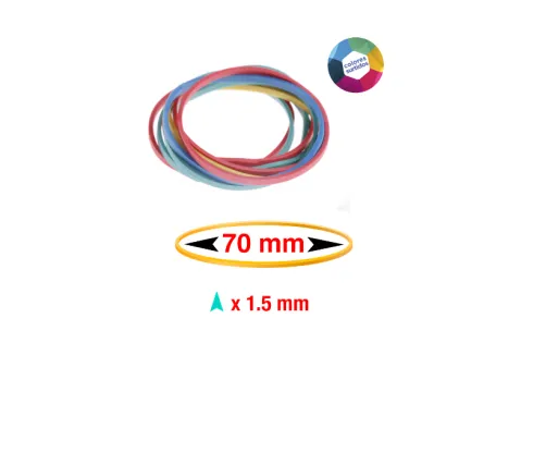 Gomas Elásticas Nº7 1.5x70mm Colores