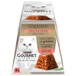 Gourmet Revelations Finos Cortes con Salmón en Gelatina 4x57g