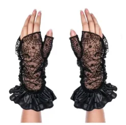 Guantes Cortos Encaje Spider