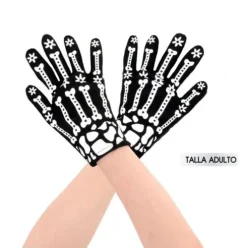 Guantes Esqueleto Flores