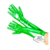 Guantes Largos Metalizados Verde