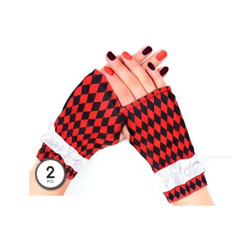 Guantes Rombos Rojo y Negro