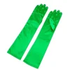Guantes Satén Largo Verde