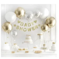 Guirnalda Baby Shower Con Globos Oro 27PCS