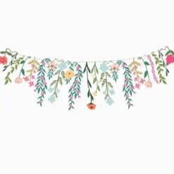 Guirnalda Cartón Colgante Floral 3m